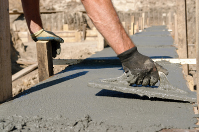 concrete construction troweling